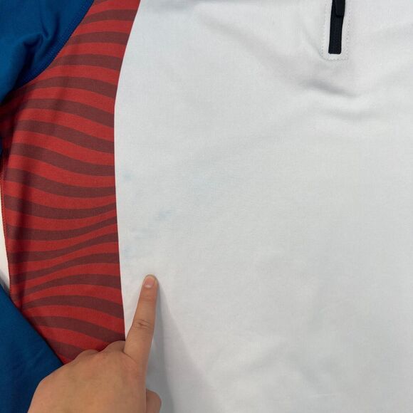 Wonder Woman Run Series Shirt Women L Large Off White 1/4 Zip Training Top *READ - Picture 6 of 14